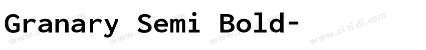 Granary Semi Bold字体转换